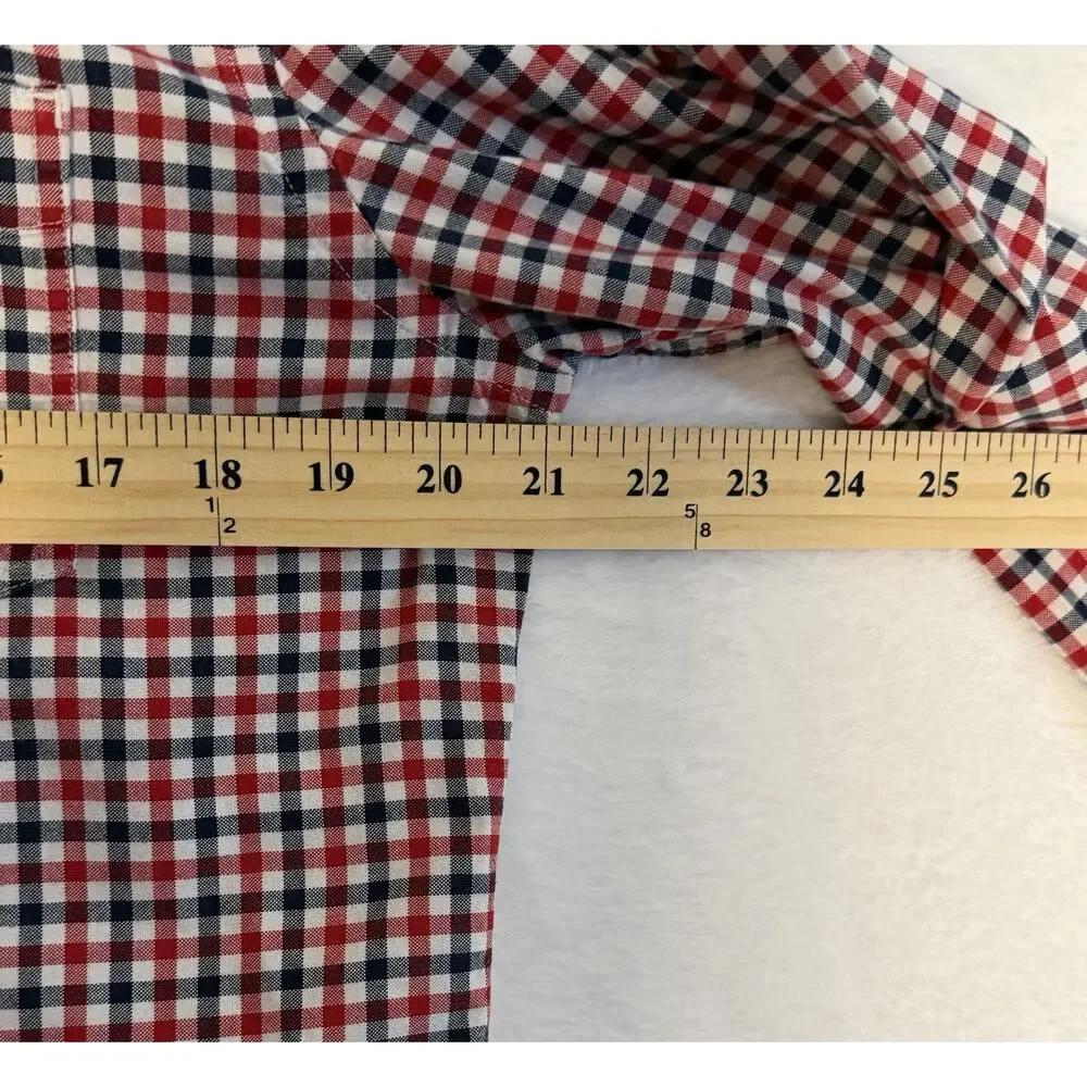 Levi’s Men’s Medium‎ Long Sleeve Shirt Red, White and Blue Gingham